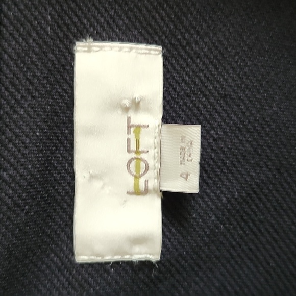 Loft Single Button Sweater Blazer Black Stretch Women's size 4 Gold Hardware - Picture 5 of 11